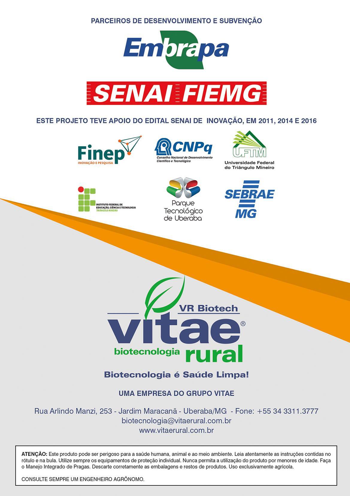 Folder com os apoios